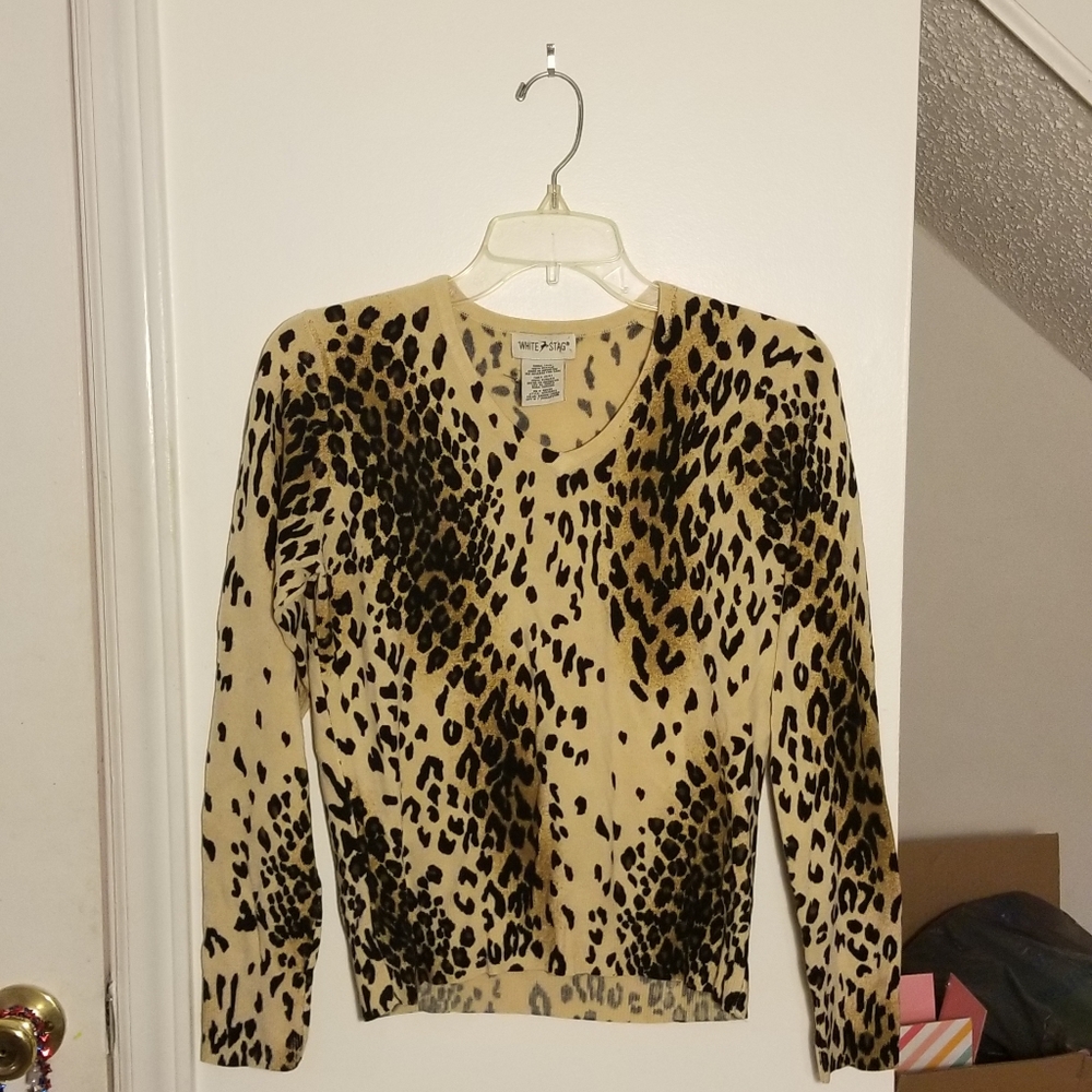 White Stag Leopard Print Sweater (4 - 6)